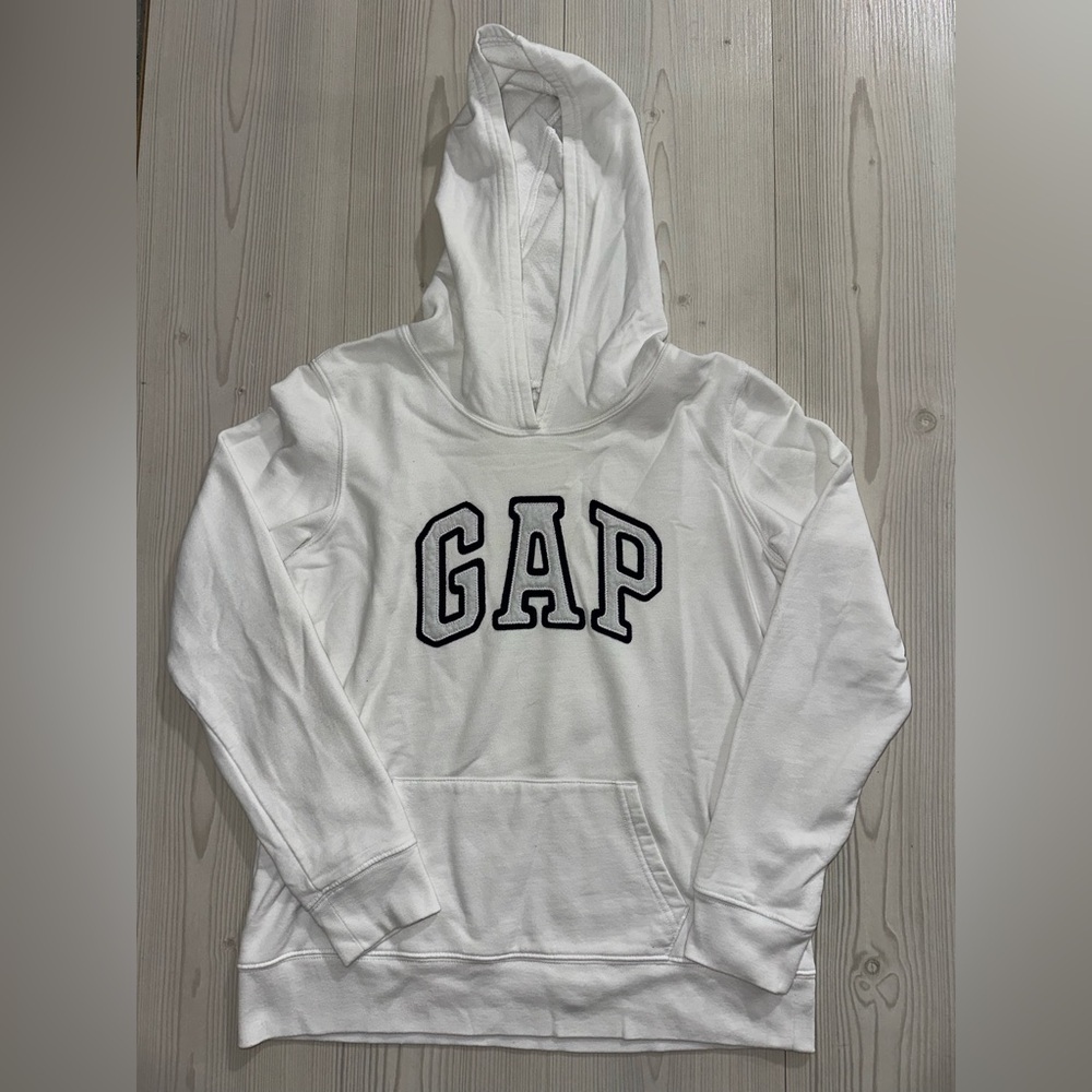 GAP White Hoodie Sweatshirt